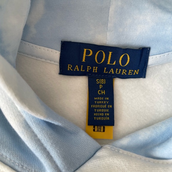 Polo Ralph Lauren Vacation Bear Sky Cloud Fleece Sweatshirt Hoodie, Kids Small/8 - Picture 6 of 7